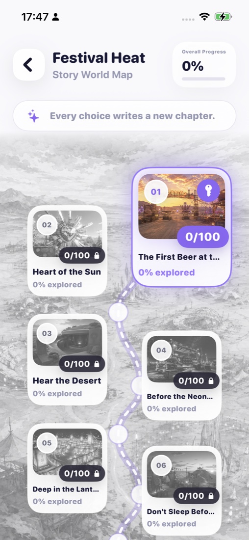Plotta story world map screen